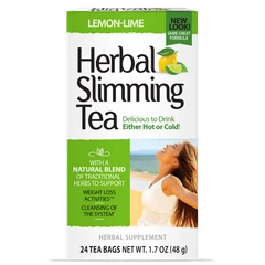 21st Century Herbal Slimming Tea - Lemon Lime - Чай за Отслабване, Вкус Лимон и Лайм, Разфасовка 24 bags