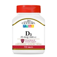 21st Century Vitamin D3 25mcg (1000IU) - Tabs - Витамин D, Разфасовка 110 tabs