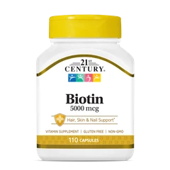 21st Century Biotin 5000mcg - Биотин, Разфасовка 110 caps
