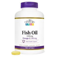 21st Century Fish Oil 1200mg - Омега 3 Рибено Масло, Разфасовка 140 sgels