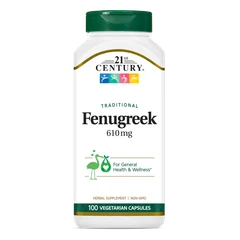 21st Century Fenugreek 610mg - Сминдух, Разфасовка 100 caps