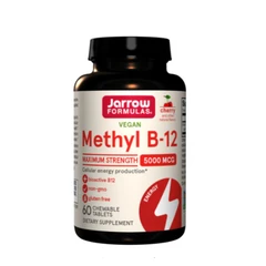 Jarrow Formulas Methyl B-12 5000 - Витамин B12, Вкус Череша, Разфасовка 60 chew tabs