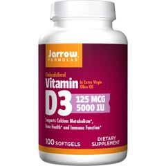 Jarrow Formulas Vitamin D3 5000 - Витамин D, Разфасовка 100 sgels