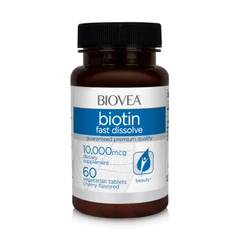 Biovea Biotin 10 000 - Биотин, Вкус Череша, Разфасовка 60 tabs