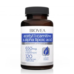 Biovea Acetyl L-Carnitine + Alpha Lipoic Acid 650mg - Ацетил Л-Карнитин + Алфа Липоева Киселина, Разфасовка 120 vcaps