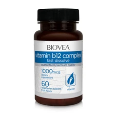 Biovea Vitamin B12 Complex Fast Dissolve - Витамин B12, Вкус Плодове, Разфасовка 60 tabs