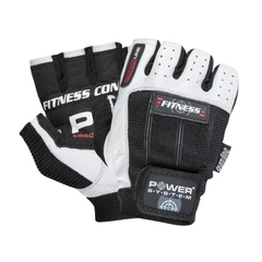 Power System Weightlifting Gloves - White - Black - Фитнес Ръкавици, Цвят Черно-бял, Размер L