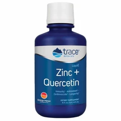 Trace Minerals Liquid Zinc + Quercetin - Течен Цинк + Кверцетин, Вкус Портокал и манго, Разфасовка 473ml