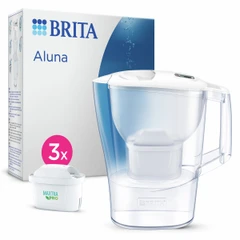 BRITA Филтрираща кана за вода Aluna (2.4L, бял) с 3 x филтъра MAXTRA PRO Pure Performance