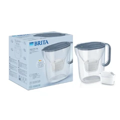 BRITA Style Essential XL LED 3.6 л Филтрираща кана за вода в каменносиньо с филтър Макстра Про