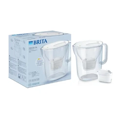 BRITA Style Essential XL LED 3.6 л Филтрираща кана за вода в бяло с филтър Макстра Про