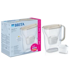 Пакет филтрираща кана BRITA Стайл КУЛ Essential LED /ПЯСЪЧЕН/ 2,4 л. с 2 филтърa МакстраПРО