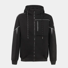 Суитшърт с цип BWOLF DAYTONA Hoodie, черен цвят, размер 4XL
