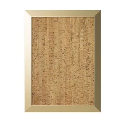 Корково табло Bi-Office KAMASHI Gold Frame 90 х 60 см, златиста широкопрофилна рамка