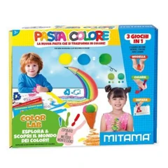 Креативен комплект MITAMA Pasta Colore Color Lab 7 цвята глина, 4 форми, ножче, книжка