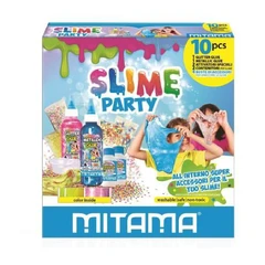 Слайм комплект MITAMA Slime Party от 10 части 1 металическо лепило, 1 лепило с брокат, активатор