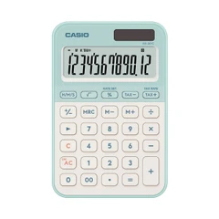 Калкулатор CASIO COLORFUL MS-20YC-LG, настолен, 12 dgt, 154.5x101x18 мм, светло зелен