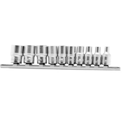 Комплект вложки Stels, 1/4", 12-стенни, CrV, 10бр., 4-13мм