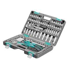 Комплект инструменти Stels,  151 части, Cr-V, стомана S2, 1/4", 3/8", 1/2", усилен куфар