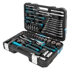 Комплект инструменти Gross, 76 части, с тресчотка 120 зъба, CrV, 1/4", 1/2"