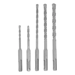 Комплект свредла MTX, за бетон, 5-6х110, 6-8-10х160 мм, 5 бр., SDS PLUS, пластмасова кутия