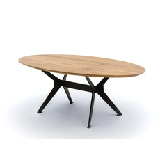 Елипсовидна трапезна маса, IPM Timber, 260х120х3