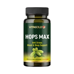 Хмел Макс (Hops Max) – за нервната система, настроението и съня, 30 капсули