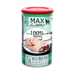 Консерва за кучета Max, пилешко с черен дроб, 1200 г