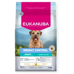 EUKANUBA Adult Weight Control Small/Medium, Rich in Chicken, 2.3 kg