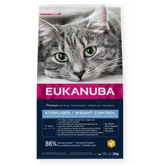 EUKANUBA Cat Adult Sterilised/Weight Control, Rich in Fresh Chicken, 2 kg