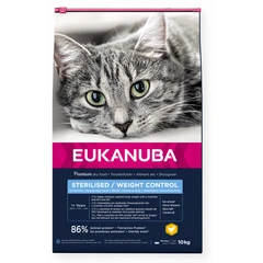 EUKANUBA Cat Adult Sterilised/Weight Control, Rich in Fresh Chicken, 10 kg