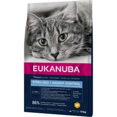 Храна за котки EUKANUBA CAT AD OVERWEIGHT & STERILISED CKNLV 10