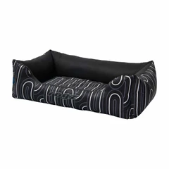 Rogz Graphix Walled Rectangular Bed, L, Black