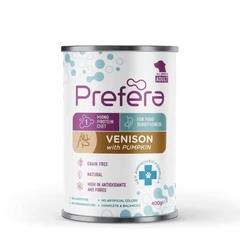 Консерва за кучета PREFERA Adult, еленско и тиква, 400 г