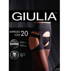 Дамски чорапогащник, Giulia, Love Chic, 20 Den, Черен, XL