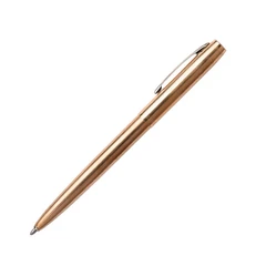 Химикалка Fisher Space Pen Antimicrobial Raw Brass Cap-O-Matic с хромиран клипс M4RAW в подаръчна кутия