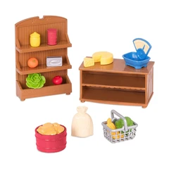 Хранителен магазин с аксесоари Li'L Woodzeez, Mногоцветен