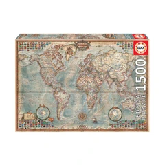 Политическа карта на света - пъзел 1500 части