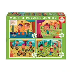 4 в 1 Да спортуваме - пъзел 20-40-60-80 части