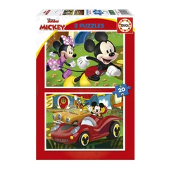 Пъзел 2 в 1 Educa, Mickey Mouse, Забавна къща, 2 x 20 части