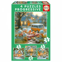 Прогресивен пъзел, Educa, Градът на зайчетата 12-16-20-25