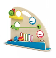 Дървен комплект, Hape, Ролер с цветни топки, 4 части