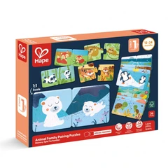 Детски образователен пъзел, Hape, Семейства животни, 36 части