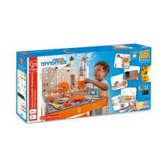 Игрален комплект, Hape, Дървена работна маса, Млад изобретател, 79 части