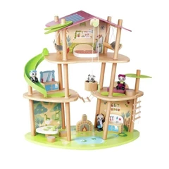 Дървен комплект, Hape, Бамбуковата къща на пандите, 25 части