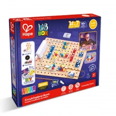 Образователен комплект, Hape, LabBox, Изследване на вериги, Повишаващо ниво, 47 части