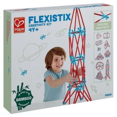Бамбуков конструктор, Hape, Flexistix, Креативен комплект, 133 части