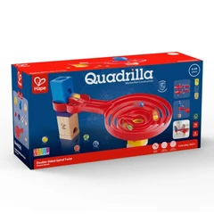 Комплект дървена писта, Hape, Quadrilla, Двустранна спирала, 9 части