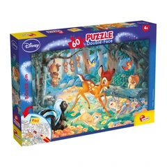 Пъзел, Lisciani, Disney, Бамби, Двулицев пъзел 60 части