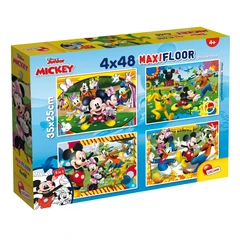 Пъзел, Lisciani, Mickey Mouse, Двулицеви пъзели 4 х 48 части